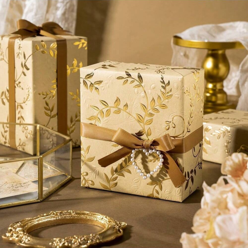 Hârtie de ambalaj pentru cadouri cu folie de aluminiu laminată și strat de cupru (Material: Hârtie acoperită; Cod produs SX-GJ335; Origine: Zhejiang, China; Ambalaj: Ambalaj cadouri)