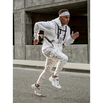 Vyrinės kasdienės kelnės, slim fit, kamufliažinis raštas, elastinė juosmens juosta, fleece pamušalas, šiek tiek tamprios