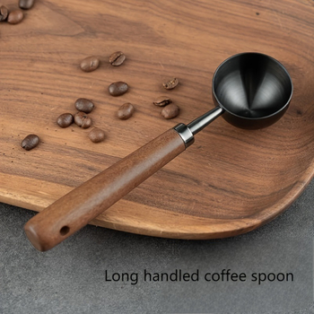 Lingură de măsurare din oțel inoxidabil, stil britanic, finisaj burlap ușor, pentru cafea și pudră de lapte