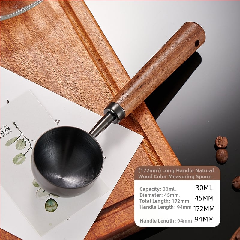 Lingură de măsurare din oțel inoxidabil, stil britanic, finisaj burlap ușor, pentru cafea și pudră de lapte