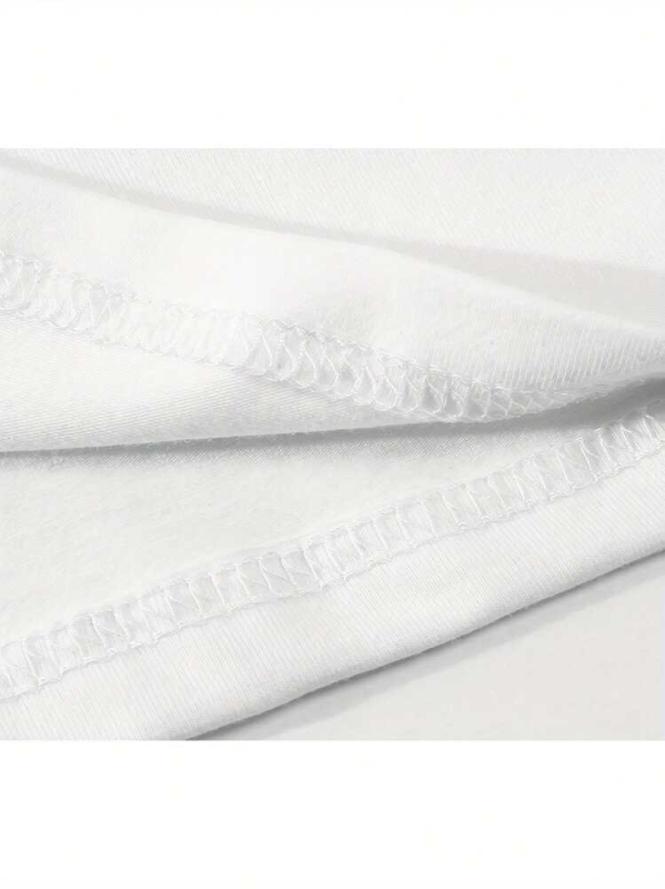 Muška Basic kratka majica s okruglim izrezom, labav kroj, 96%+ pamuk, print dizajn