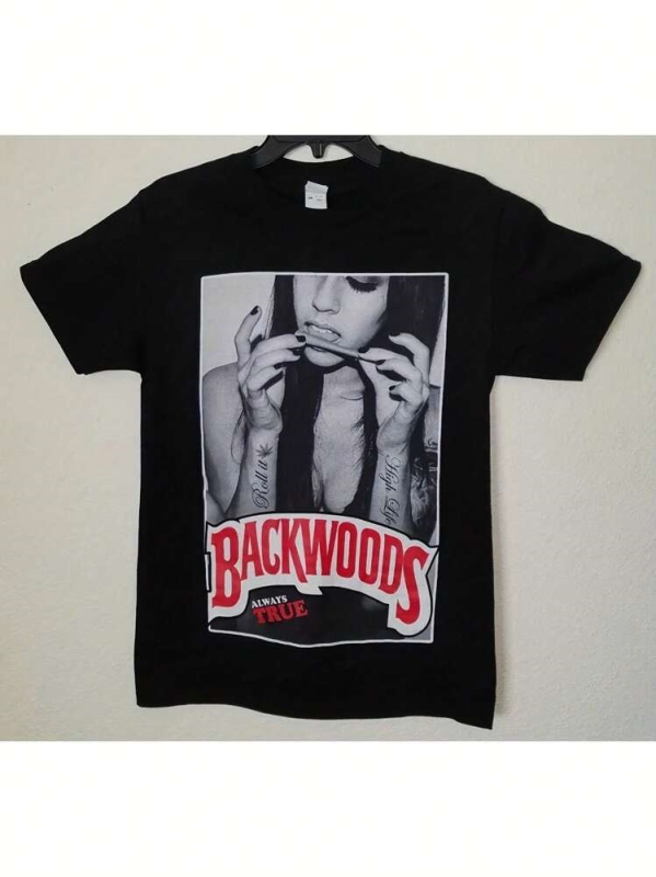 Muška Basic kratka majica s okruglim izrezom, labav kroj, 96%+ pamuk, print dizajn