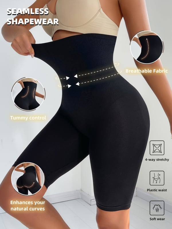 Γυναικείες κοντές παντελόνες με ψηλή μέση για γράμμωση - ύφασμα: σπάντεξ, περιεκτικότητα υφάσματος κάτω από 30%, Χαρατζούκου στυλ / ιαπωνο-κορεατικό ελεύθερο στυλ, Άνοιξη 2025