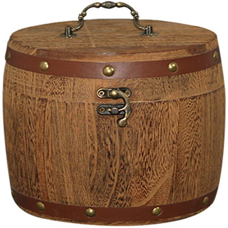 Кръгъл дървен съд за чай от паулоуния със персонализирано вътрешно пространство и лого със ситопечат