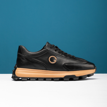 Αθλητικά-καθημερινά παπούτσια με επάνω μέρος από δέρμα πρώτης στρώσης, διαπνέοντα, σόλα από καουτσούκ, χαμηλό τακούνι 1-3 cm, με κορδόνια μπροστά