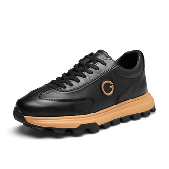 Αθλητικά-καθημερινά παπούτσια με επάνω μέρος από δέρμα πρώτης στρώσης, διαπνέοντα, σόλα από καουτσούκ, χαμηλό τακούνι 1-3 cm, με κορδόνια μπροστά