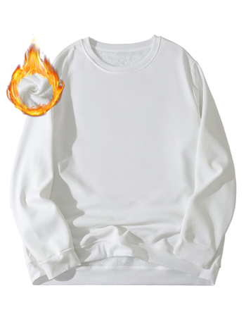 Ανδρικό φούτερ με στρογγυλό λαιμό - μακριά μανίκια, κανονική εφαρμογή, 100% πολυεστέρας, ριβέ τελείωμα, χειμώνας