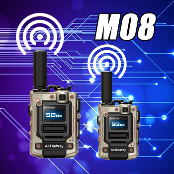 Ασύρματο M08 με 4G/5G δίκτυο, εμβέλεια >50 χλμ, 200 κανάλια, μπαταρία λιθίου 6800 mAh, οθόνη