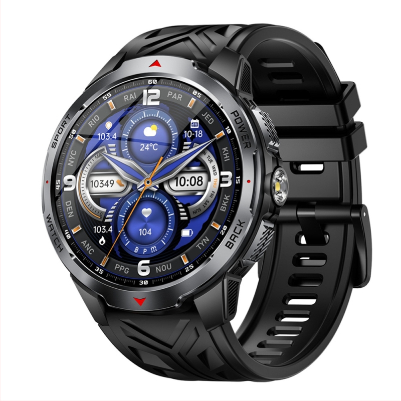 KT88 Έξυπνο ρολόι με κλήσεις Bluetooth, μέτρηση παλμών και οξυγόνου στο αίμα, υπαίθριος πυξίδα και πολλαπλά αθλητικά προγράμματα (διάρκεια μπαταρίας 7–14 ημερών; αδιάβροχο για καθημερινή χρήση; IPS οθόνη)