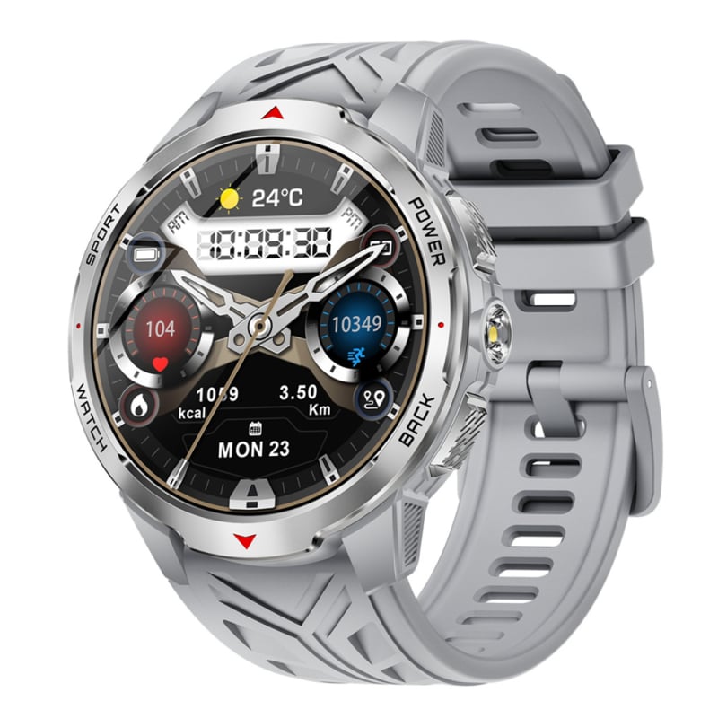 KT88 Έξυπνο ρολόι με κλήσεις Bluetooth, μέτρηση παλμών και οξυγόνου στο αίμα, υπαίθριος πυξίδα και πολλαπλά αθλητικά προγράμματα (διάρκεια μπαταρίας 7–14 ημερών; αδιάβροχο για καθημερινή χρήση; IPS οθόνη)