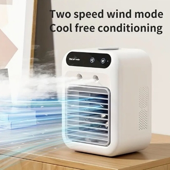 Μίνι επιτραπέζιος ανεμιστήρας με brushless κινητήρα, ενσωματωμένη μπαταρία 300–500 mAh, ασύρματη φόρτιση, θόρυβος κάτω από 36 dB, 2 ταχύτητες