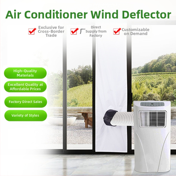 Mobilā gaisa kondicionētāja aizsargaudums – viencaurulē vai divcaurulē versija, regulējams aukls, ūdensnecaurlaidīgs, vēja aizsardzība, mīksts audums gaisa izvadam