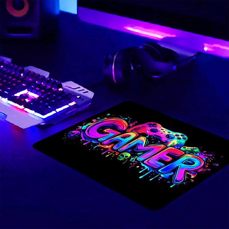 Gaming peles paliktnis no dabiskas gumijas, vienpusīgs, pretslīdīgs, ar termiskās pārvades drukāšanu, pielāgojams zīmējumam