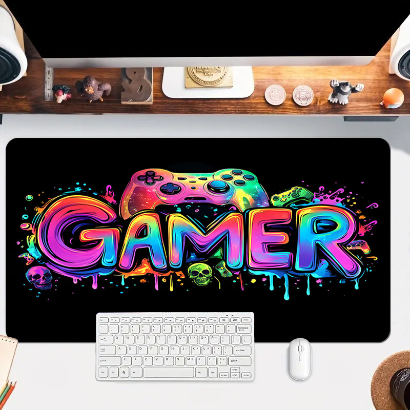 Gaming peles paliktnis no dabiskas gumijas, vienpusīgs, pretslīdīgs, ar termiskās pārvades drukāšanu, pielāgojams zīmējumam