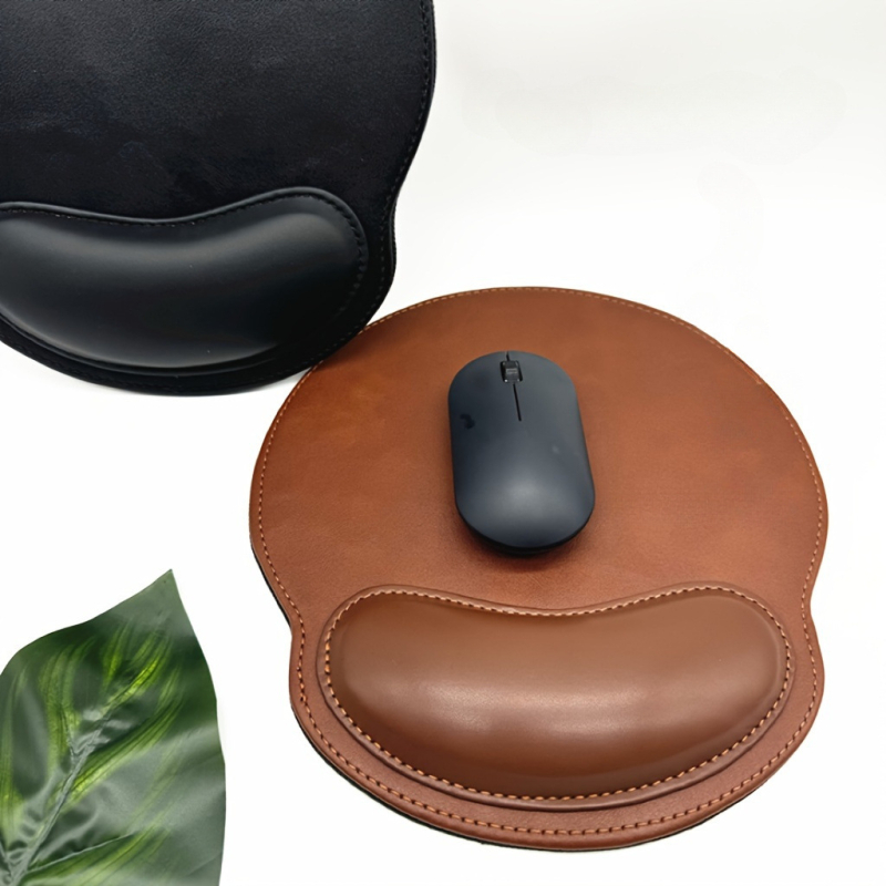 PU ādas rokas balsts pele un tastatūrai – vienpusīgs, ar šūtu malu, pretslīdīgs