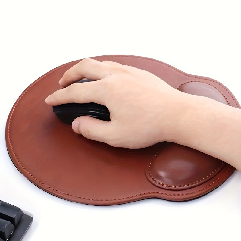 PU ādas rokas balsts pele un tastatūrai – vienpusīgs, ar šūtu malu, pretslīdīgs
