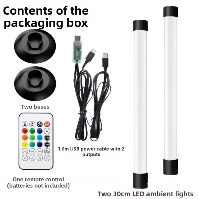 Атмосферна лампа със звукова активация и управление чрез приложение, USB захранване, подова конструкция, модел 003