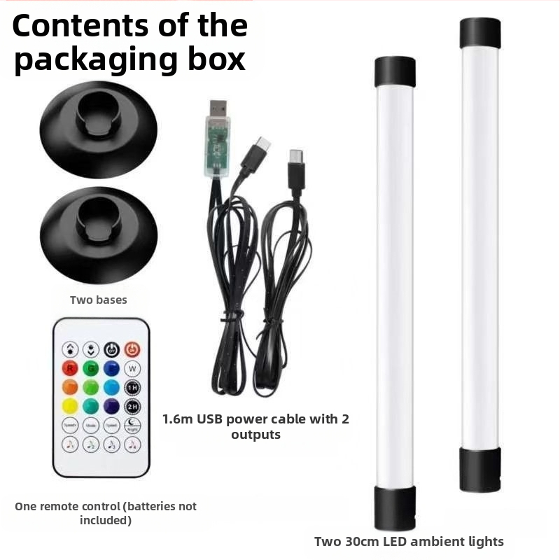 Атмосферна лампа със звукова активация и управление чрез приложение, USB захранване, подова конструкция, модел 003