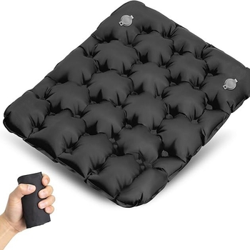 Kültéri felfújható ülőpárna, hordozható és összecsukható, 41×33×5 cm, 200 g, max terhelés 100 kg, kompozit anyagú felület