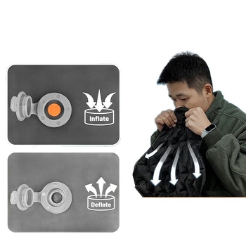 Φουσκωτή εξωτερική καθιστική μαξιλαροθήκη, φορητή και πτυσσόμενη, 41×33×5 cm, 200 g, μέγιστο φορτίο 100 kg, επιφάνεια από συνθετικό ύφασμα