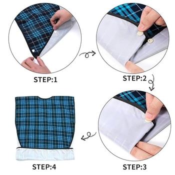 Ποδιά χωρίς μανίκια, βαμβακερή, καρό μοτίβο, ανθεκτικό σε λεκέδες, μοντέρνο μινιμαλιστικό στυλ