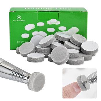 Spužvice za poliranje noktiju – visokoelastična spužva, mini stil, 50 komada, s brusnim štapićem