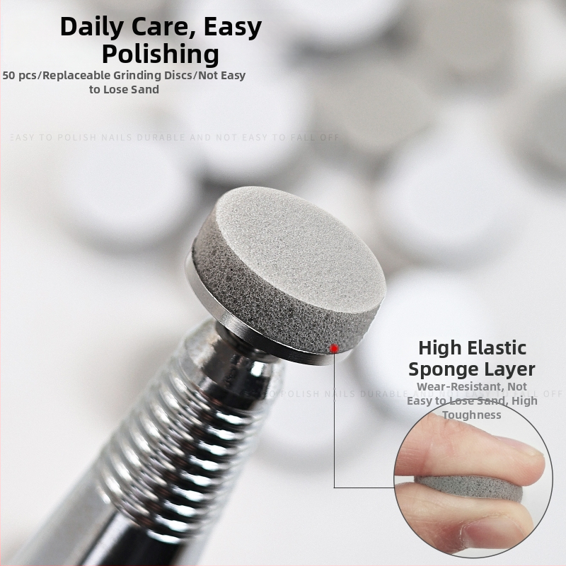 Гъби за полиране на нокти с абразивна повърхност – високоеластична гъба, мини стил, 50 бр