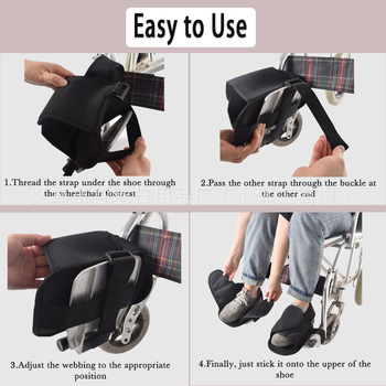 Set de suport pentru picioare pentru scaun cu rotile – Oxford Cloth + Scuba Fabric, Model jgliygly