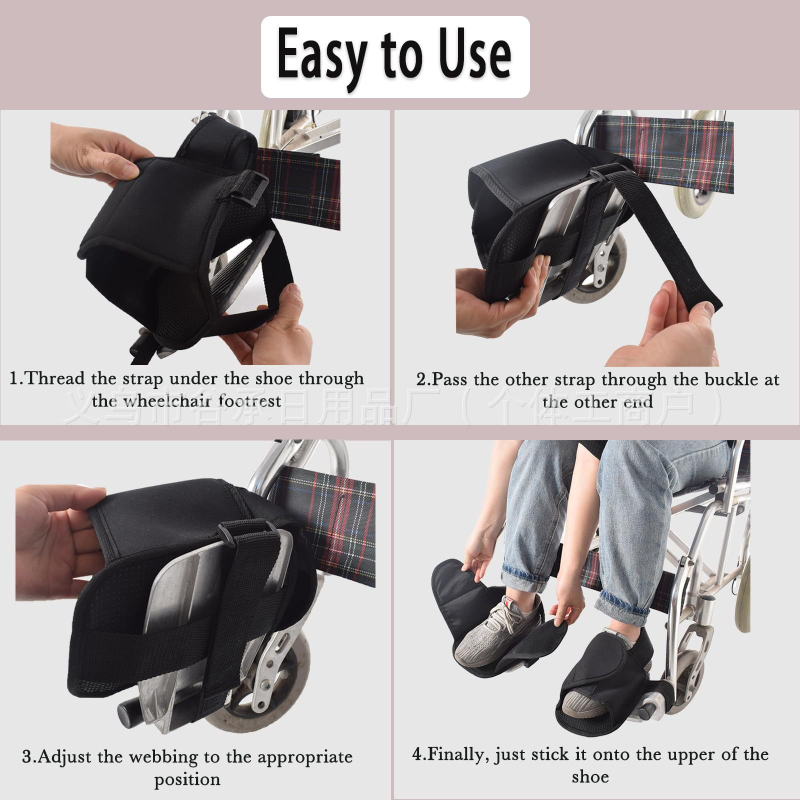 Set de suport pentru picioare pentru scaun cu rotile – Oxford Cloth + Scuba Fabric, Model jgliygly