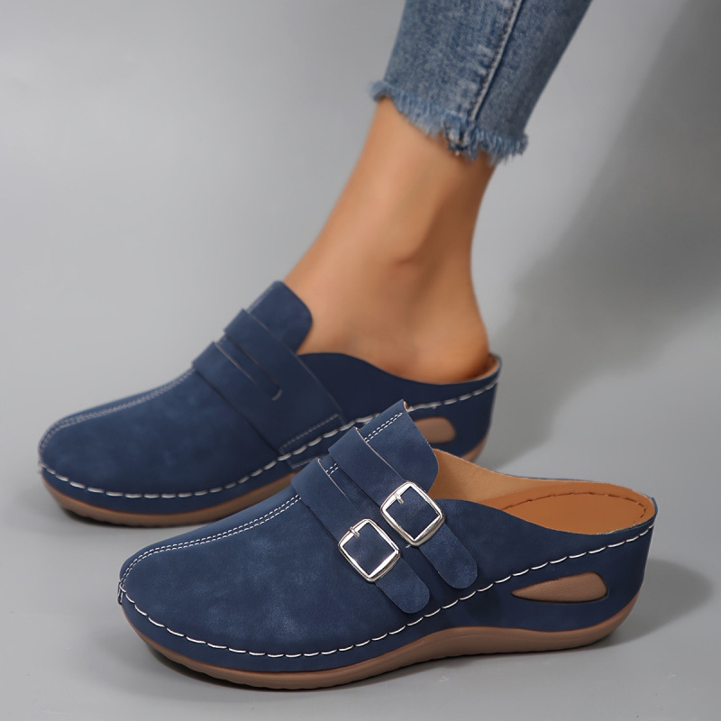 Sieviešu Lolita stila platformas mūļu kurpes ar TPR augšpusi, PUR zole, platforma >11 cm