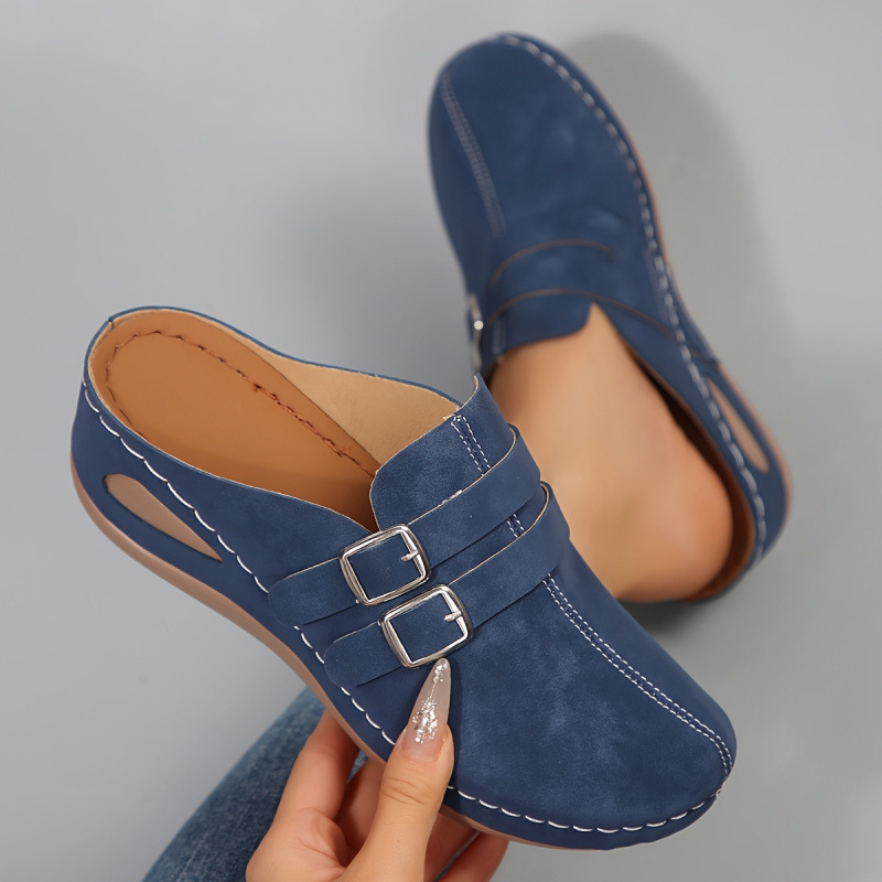 Sieviešu Lolita stila platformas mūļu kurpes ar TPR augšpusi, PUR zole, platforma >11 cm