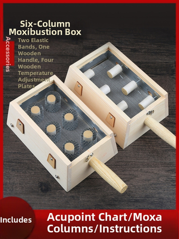 Дървена моксибуционна кутия с шест дупки, преносима за цялото тяло