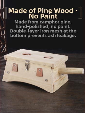 Дървена моксибуционна кутия с шест дупки, преносима за цялото тяло