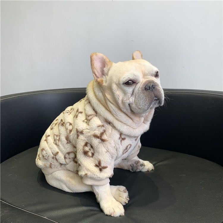 Palton pentru câini și pisici – imprimeu leopard, material pluș, unisex, stil lejer