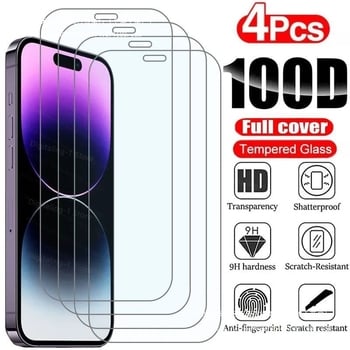 Qita 4 τεμάχια θραυστό γυάλινο προστατευτικό οθόνης για iPhone 13/12/11 Pro Max Mini