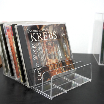 Átlátszó akril CD-díszítő állvány asztalhoz, 6 réteg, több rekesz