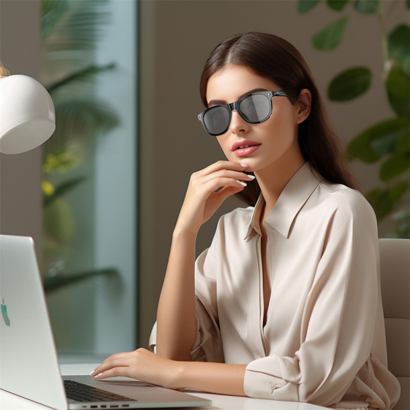 Ochelari de soare Bluetooth F01 cu control tactil, apeluri vocale, protecție UV, baterii duale de 55 mAh, ramă din nylon, compatibili cu Android și iOS