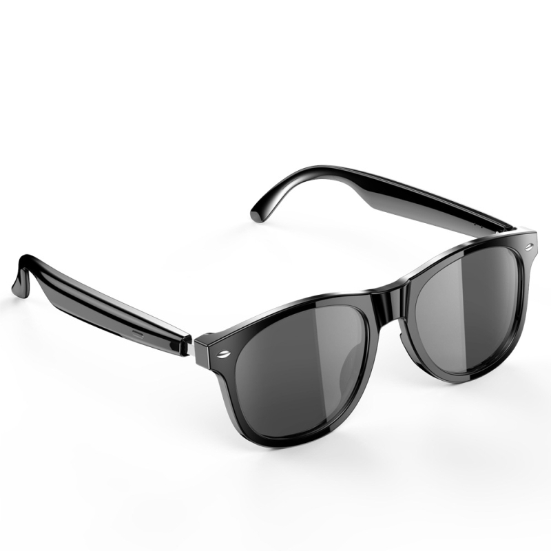 Ochelari de soare Bluetooth F01 cu control tactil, apeluri vocale, protecție UV, baterii duale de 55 mAh, ramă din nylon, compatibili cu Android și iOS