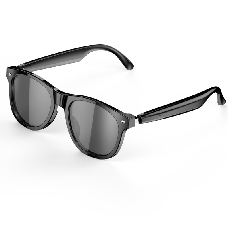 F01 Bluetooth saulesbrilles ar taustes vadību, balss zvani, UV aizsardzība, dubultās 55 mAh baterijas, neilona rāmis, saderīgas ar Android un iOS