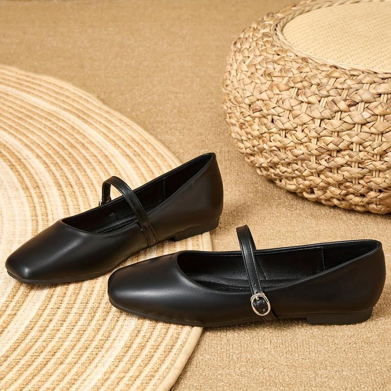 Женски сандали с една презрамка, без връзки, горна част от топ-грейн кожа, нисък клин, подметка от гума пяна