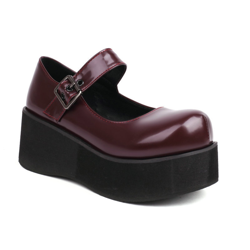 Γυναικεία Mary Jane παπούτσια, ρετρό στυλ, PU επάνω μέρος, muffin τακούνι 6–8 εκ, στρογγυλή μύτη, κατάλληλα για άνοιξη και φθινόπωρο