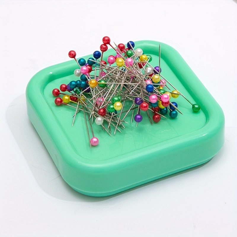 Junzhi négyzet alakú mágneses tűtartó doboz – mágneses tűtároló és behelyező eszköz – 10 db, 78 g, Modern stílus