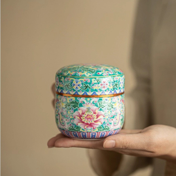 Βάζο φύλλων τσαγιού Second Collection — κεραμικό, χειροποίητο, αεροστεγές, Νέο Κινέζικο Στυλ