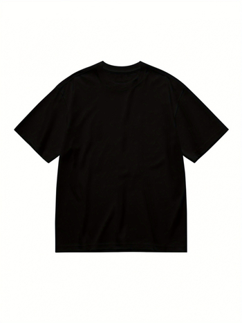 Μπλούζα από 100% βαμβάκι με τύπωμα, στρογγυλή λαιμόκοψη, κοντά μανίκια, χαλαρή εφαρμογή, Unisex