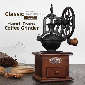 Măcinător manual pentru cafea și piper, design retro Ferris Wheel — Huiqian
