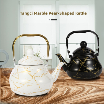 Emajlirani čajnik, kineski stil, ručno oslikana površina