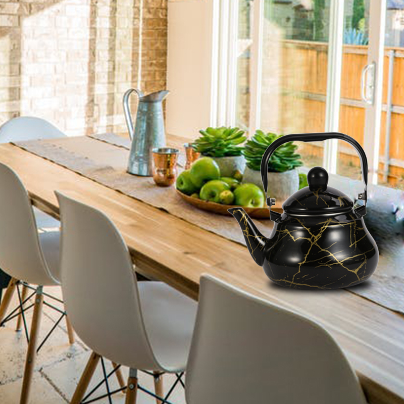 Emajlirani čajnik, kineski stil, ručno oslikana površina