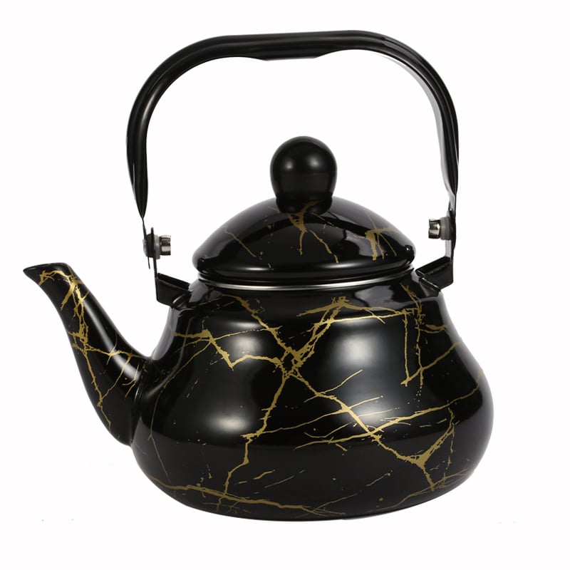 Emajlirani čajnik, kineski stil, ručno oslikana površina