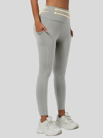 Леггинси за йога, Chenille-спандекс смес, двустранно флисово подплътване, капри дължина, свободен стил, средна плътност, пролет 2025