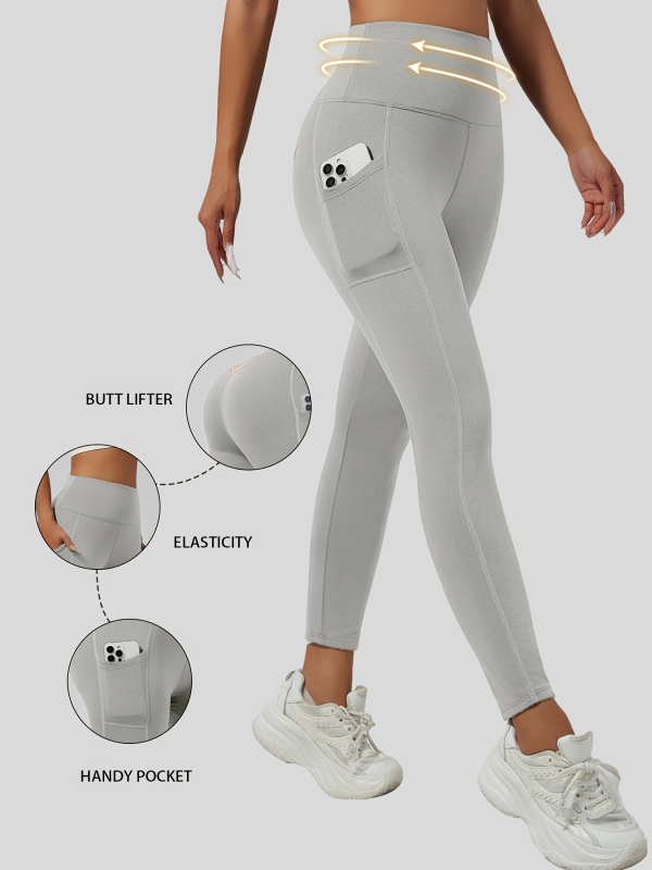 Леггинси за йога, Chenille-спандекс смес, двустранно флисово подплътване, капри дължина, свободен стил, средна плътност, пролет 2025